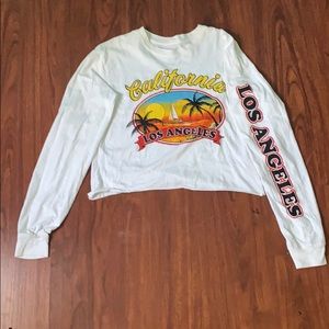 Cropped long sleeve shirt